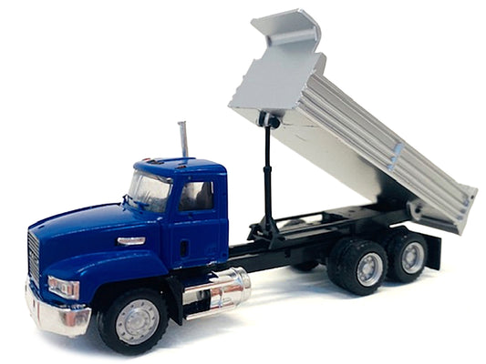 Mack Dump Truck Blue 1/87 (HO) Plastic Model Car by Promotex