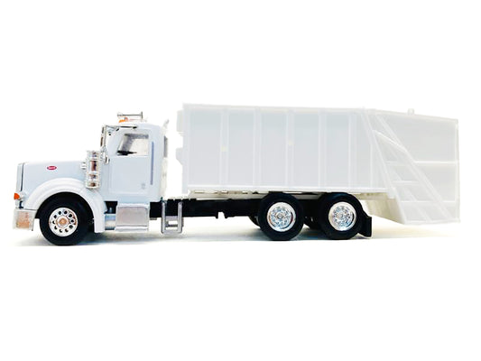 Peterbilt 367 Garbage Truck White 1/87 (HO) Plastic Model Car by Promotex