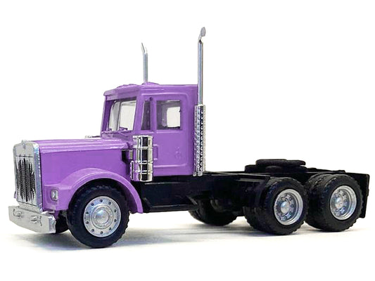 Kenworth W900 Short Day Cab Purple 1/87 (HO) Plastic Model Car by Promotex