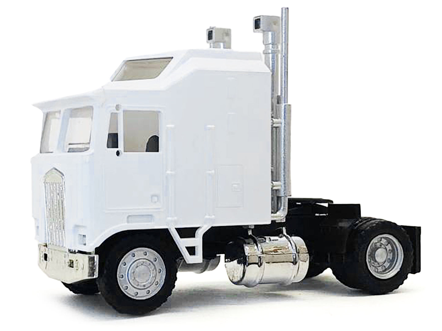 Kenworth K100 Single-Axle Truck with 5-Bar Grill White 1/87 (HO) Plastic Model Car by Promotex