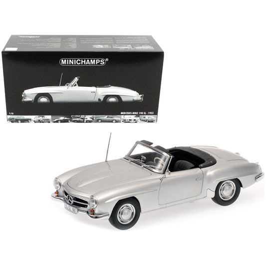 1955 Mercedes-Benz 190 SL (W121) Silver 1/18 Diecast Model Car  by Minichamps