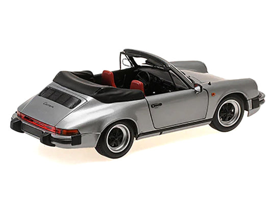 1983 Porsche 911 Carrera Cabriolet 3.2 Gray Metallic 1/18 Diecast Model Car by Minichamps