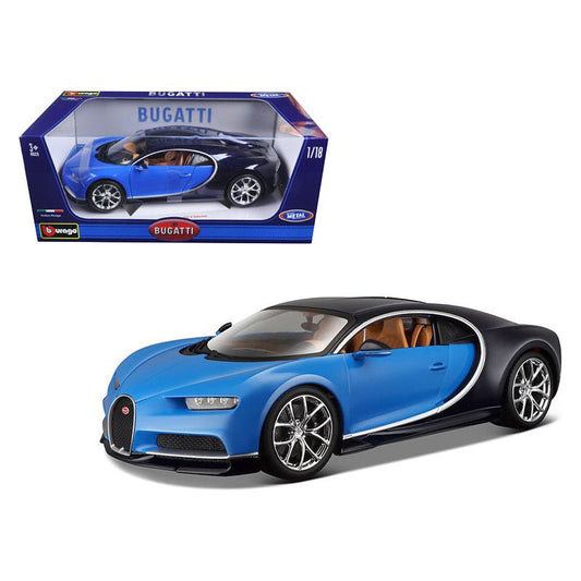 2016 Bugatti Chiron Blue 1/18 Diecast Model Car by Bburago