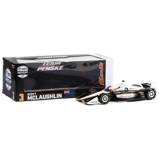 Dallara IndyCar #3 Scott McLaughlin "Sonsio Vehicle Protection" Team Penske (Road Course Configuration) "NTT IndyCar Series" (2022) 1/18 Diecast Model Car by Greenlight