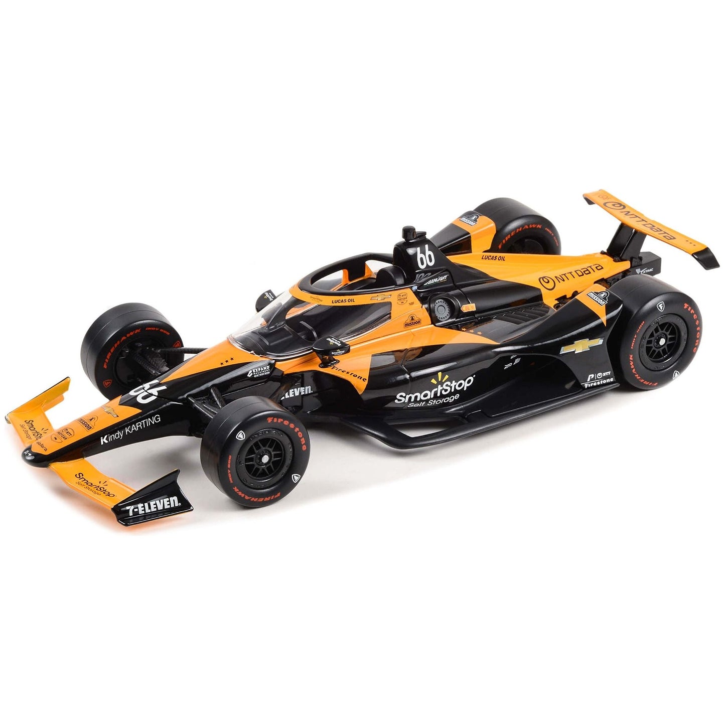 Dallara IndyCar #66 Tony Kanaan "SmartStop Self Storage" Arrow McLaren "Final Indianapolis 500 Start" "NTT IndyCar Series" (2023) 1/18 Diecast Model Car by Greenlight