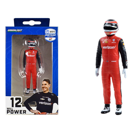 "NTT IndyCar Series" #12 Will Power Driver Figure "Verizon 5G - Team Penske" for 1/18 Scale Models by Greenlight