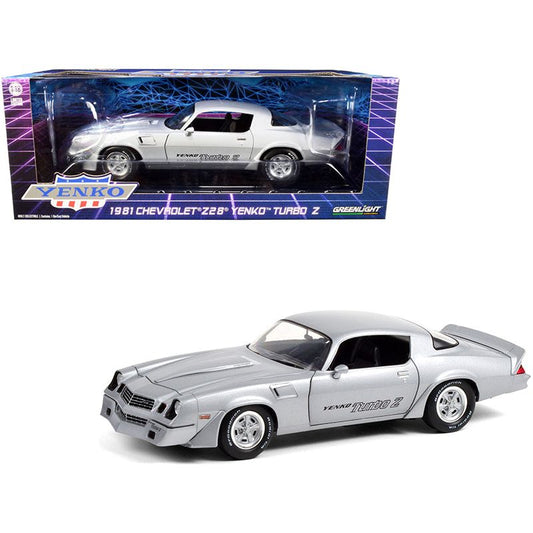 1981 Chevrolet Camaro Z/28 Yenko Turbo Z Turbo Silver Metallic 1/18 Diecast Model Car by Greenlight