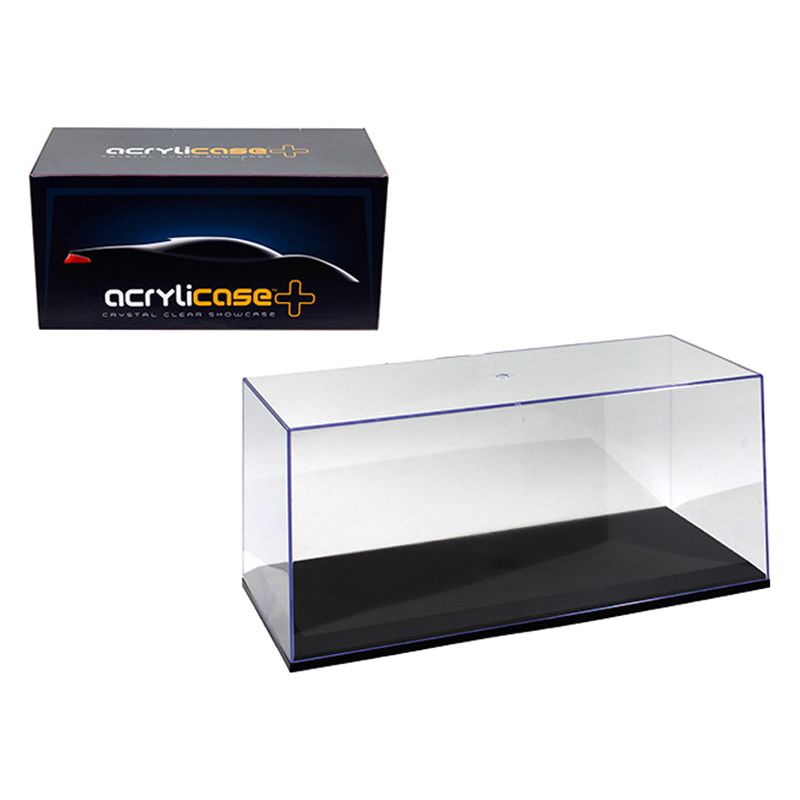 Collectible Display Show Case with Black Base for 1/24 1/18 Scale Models by Illumibox