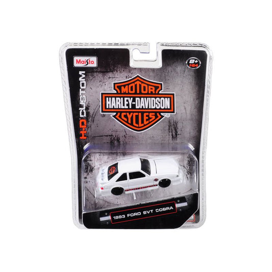 1993 Ford SVT Cobra White "Harley Davidson" 1/64 Diecast Model Car by Maisto