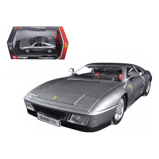 Ferrari 348 TS Grey 1/18 Diecast Model Car by Bburago