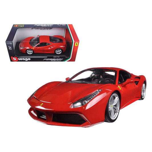 Ferrari 488 GTB Red 1/18 Diecast Model Car by Bburago