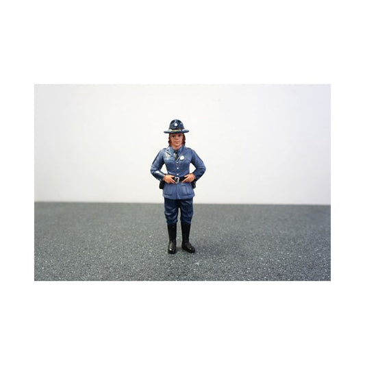 State Trooper Sharon Figure For 1:18 Diecast Model Cars by American Diorama