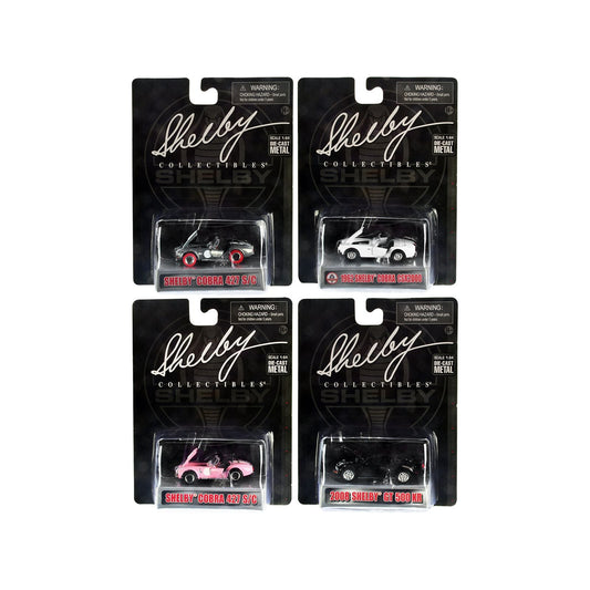 "Carroll Shelby 50th Anniversary" 4 piece Set 2022 Release Q 1/64 Diecast Model Cars by Shelby Collectibles