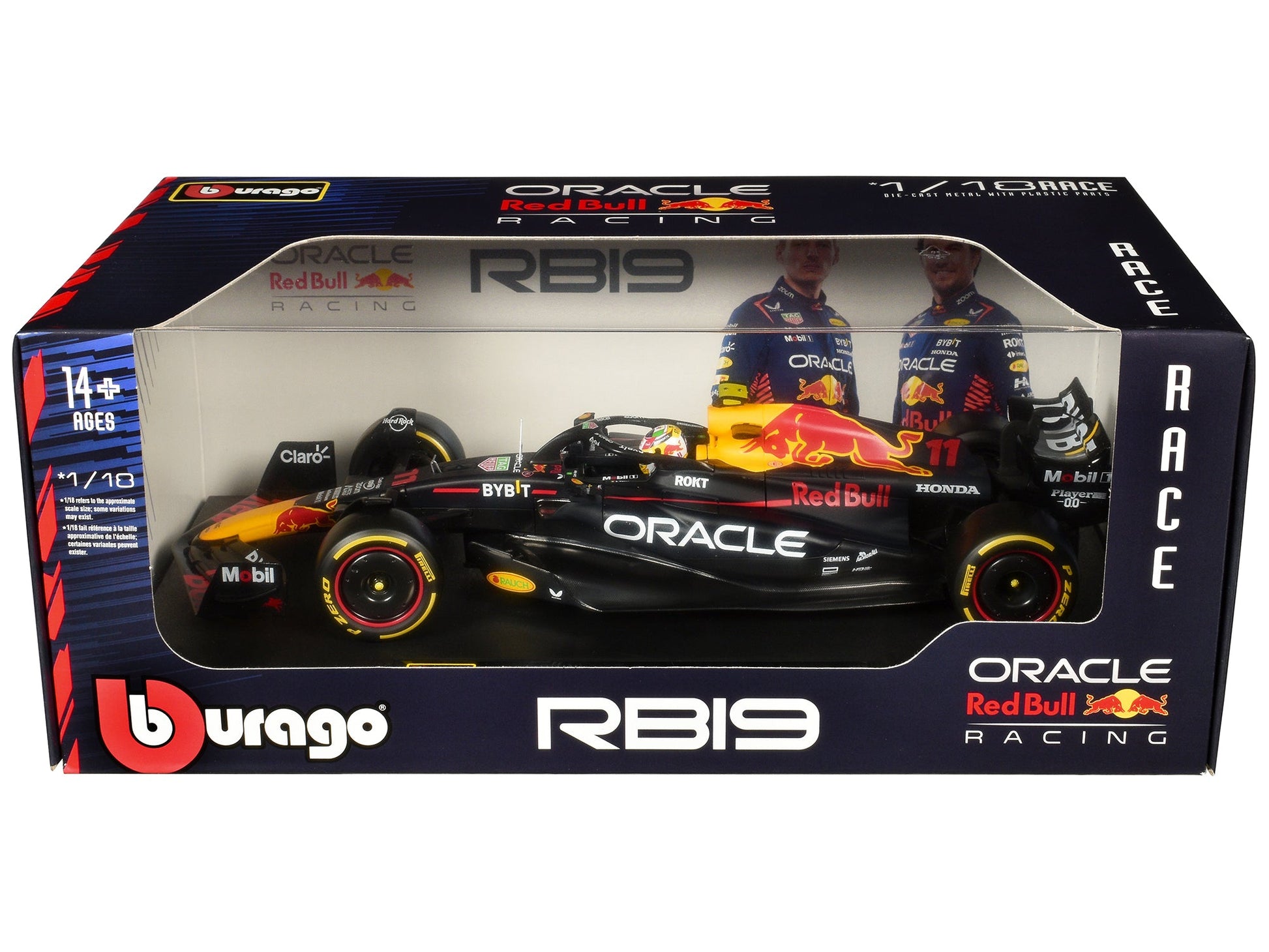 Red Bull Racing RB19 #11 Sergio Perez "Oracle" Formula One F1 World Championship (2023) "Race" Series 1/18 Diecast Model Car by Bburago