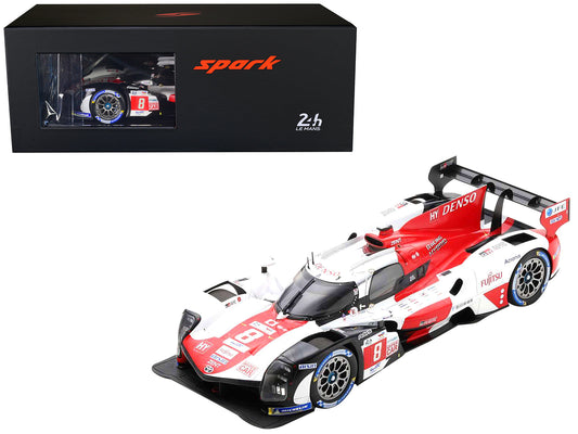 Toyota GR010 Hybrid #8 Sebastien Buemi - Brendon Hartley - Ryo Hirakawa Hypercar Class Winner "24 Hours of Le Mans" (2022) with Acrylic Display Case 1/18 Model Car by Spark