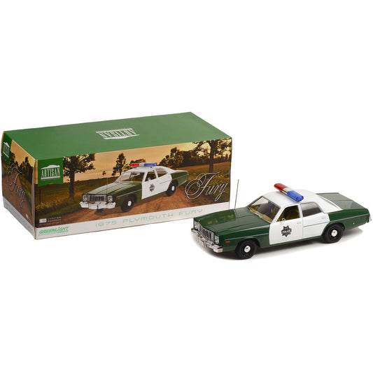 1975 Plymouth Fury Green and White "Capitol City Police" 1/18 Diecast Model Car by Greenlight