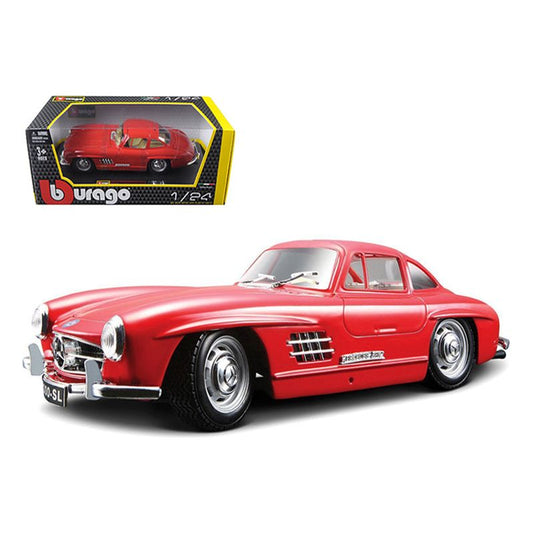 1954 Mercedes 300 SL Gullwing Red 1/24 Diecast Model Car by Bburago