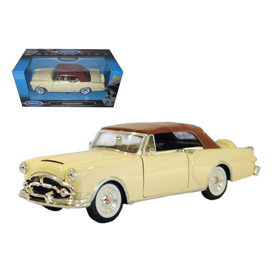 1953 Packard Caribbean Soft Top Cream 1/24 Diecast Car Model by Welly