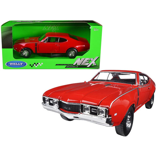 1968 Oldsmobile 442 Red 1/24 Diecast Model Car by Welly