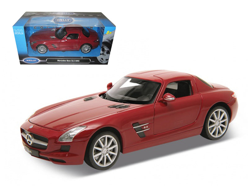 Mercedes SLS AMG Red 1/24 Diecast Model Car by Welly