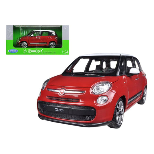 2013 Fiat 500L Red 1/24 Diecast Car Model by Welly