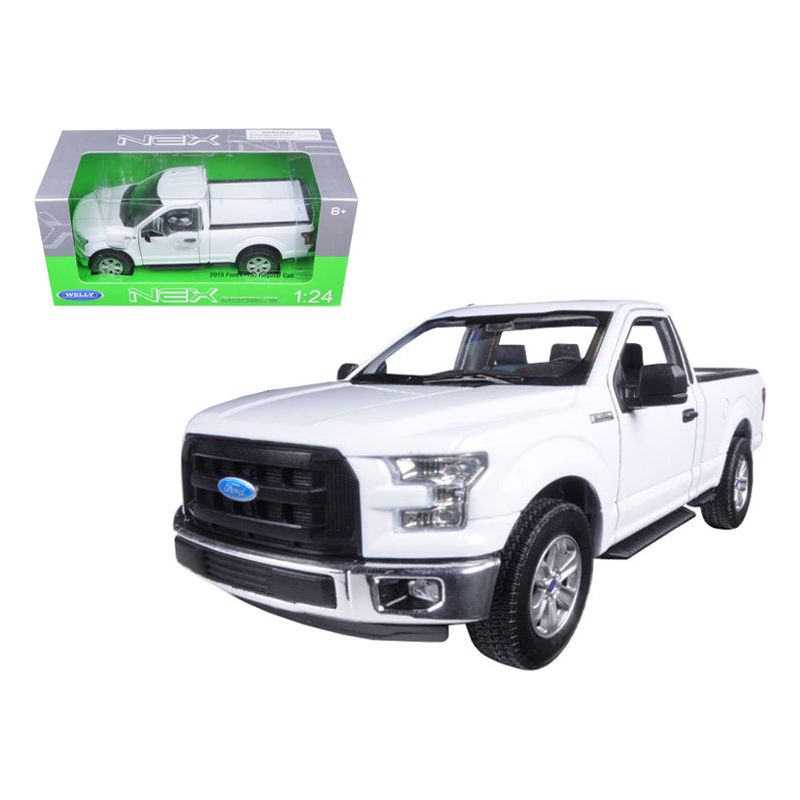 2015 Ford F-150 Regular Cab Pickup Truck White 1/24-1/27 Diecast Model Car by Welly