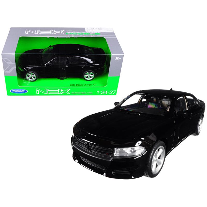 2016 Dodge Charger R/T Black "NEX Models" 1/24-1/27 Diecast Model Car by Welly