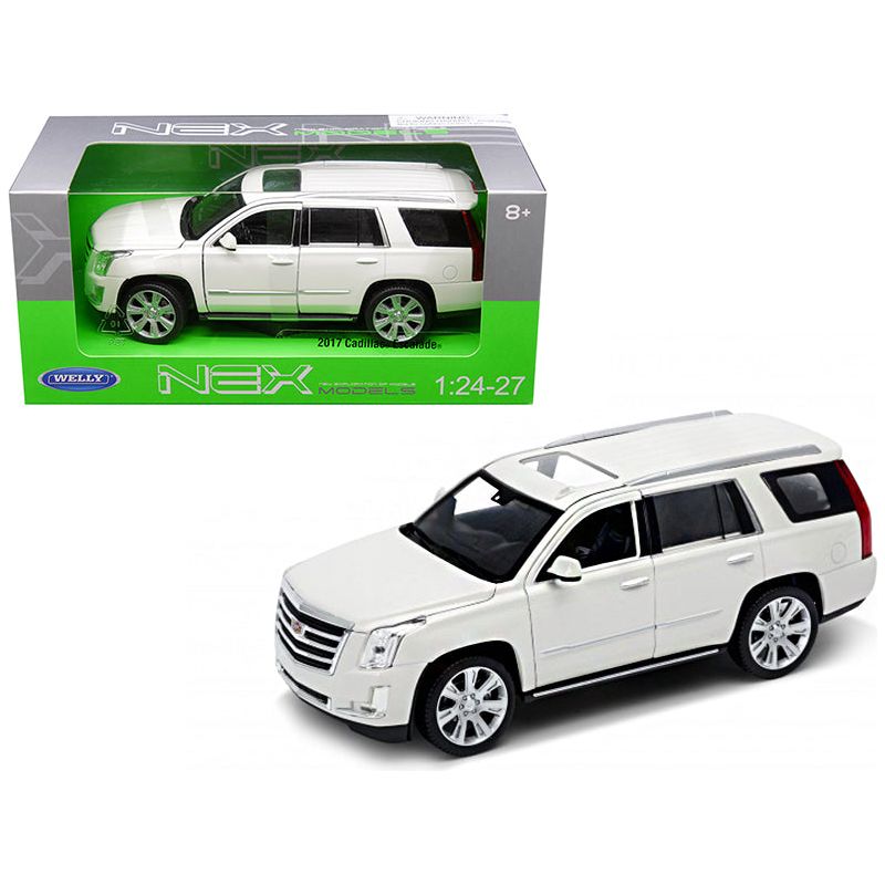 2017 Cadillac Escalade with Sunroof White 1/24-1/27 Diecast Model Car by Welly