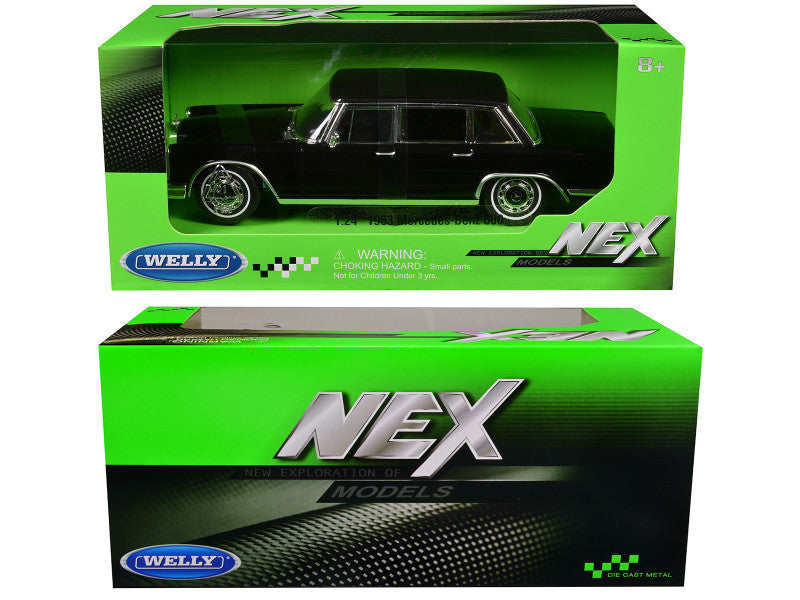 1955 Mercedes-Benz 190 SL (Closed Roof) Black "NEX Models" Series 1/24 Diecast Model Car by Welly