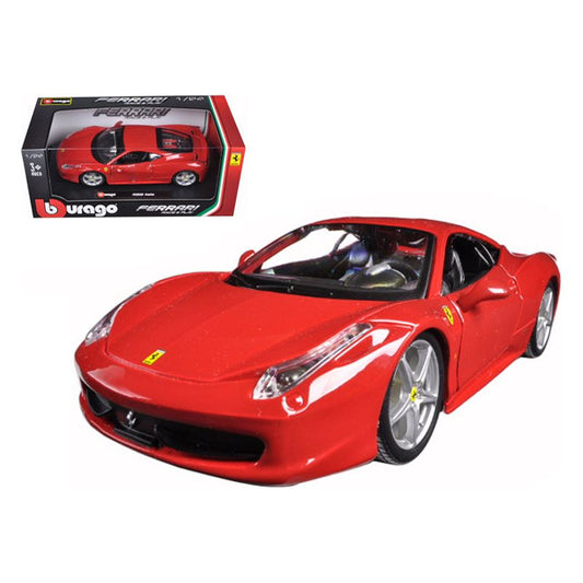 Ferrari 458 Italia Red 1/24 Diecast Model Car by Bburago