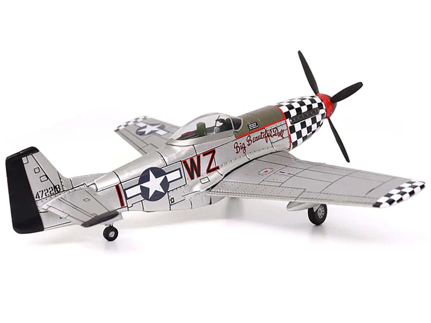 North American P-51D Mustang Fighter Aircraft "John Landers 'Big Beautiful Doll' 84th Fighter Squadron 78th Fighter Group RAF Duxford England" (1944) United States Army Air Force 1/72 Diecast Model by Militaria Die Cast