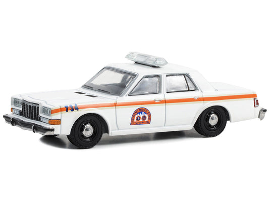 1983 Dodge Diplomat "NYC EMS (City of New York Emergency Medical Service)" White with Orange Stripes "First Responders - Hobby Exclusive" Series 1/64 Diecast Model Car by Greenlight