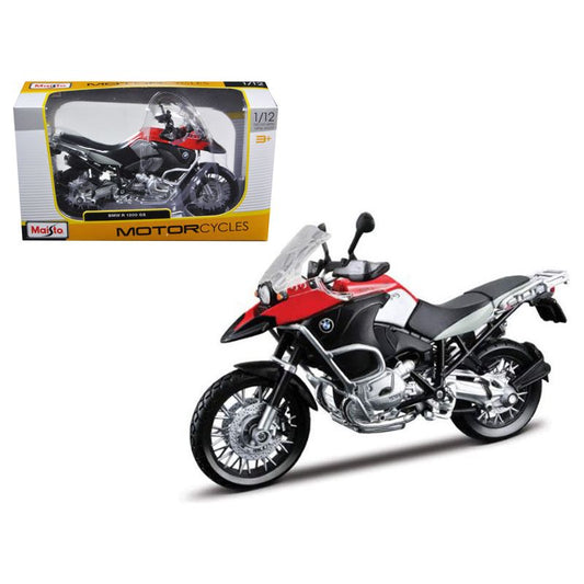 BMW R 1200 GS Red and Black 1/12 Diecast Motorcycle Model by Maisto