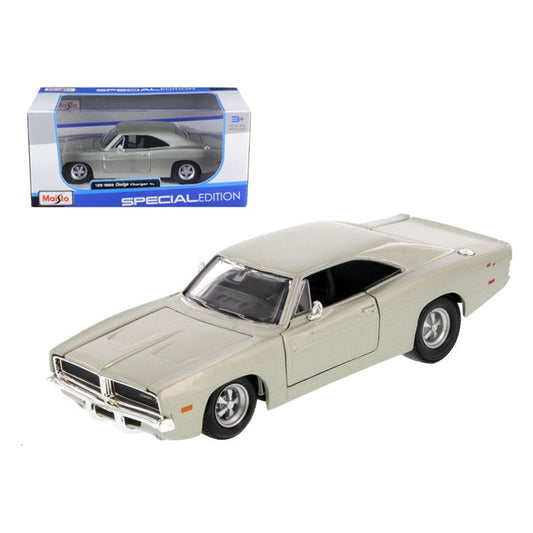 1969 Dodge Charger R/T Hemi Silver 1/25 Diecast Car Model by Maisto