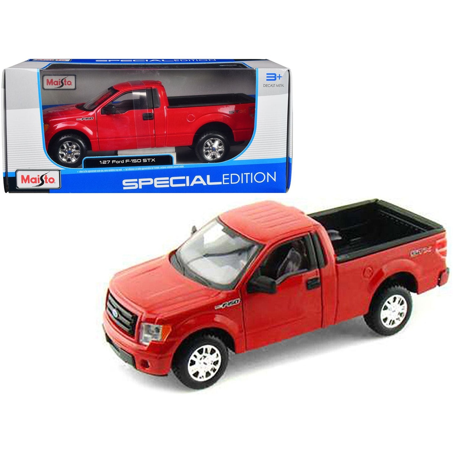 2010 Ford F-150 STX Pickup Truck Red 1/27 Diecast Model by Maisto