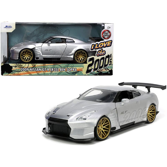 2009 Nissan GT-R (R35) Ben Sopra Silver "I Love the 2000's" Series 1/24 Diecast Model Car by Jada