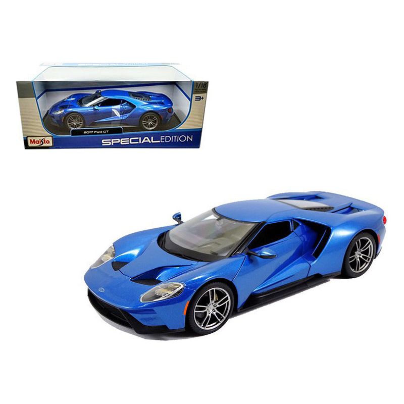 2017 Ford GT Blue Metallic 1/18 Diecast Model Car by Maisto