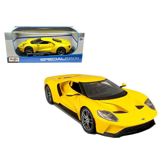 2017 Ford GT Yellow 1/18 Diecast Model Car by Maisto