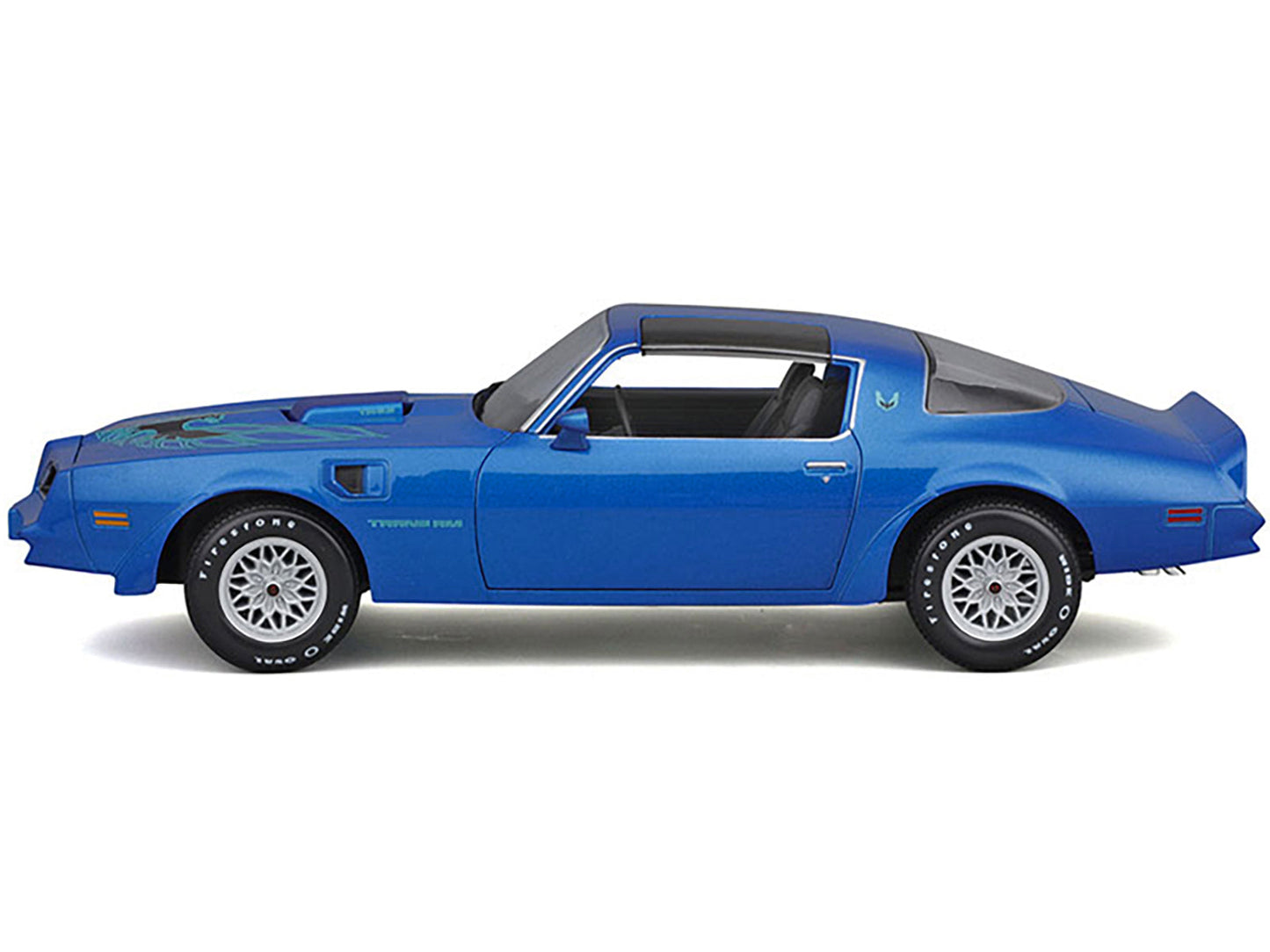 1978 Pontiac Firebird Trans Am Blue Metallic with Hood Graphics "Special Edition" Series 1/18 Diecast Model Car by Maisto