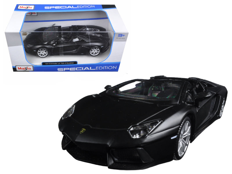 Lamborghini Aventador LP 700-4 Roadster Matt Black 1/24 Diecast Model Car  by Maisto