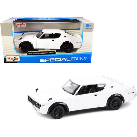 1973 Nissan Skyline 2000GT-R (KPGC110) White "Special Edition" Series 1/24 Diecast Model Car by Maisto