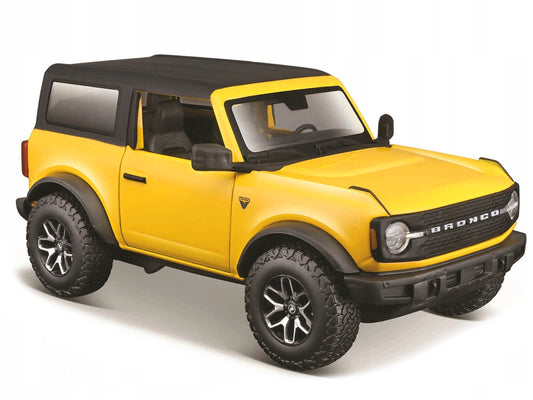 2021 Ford Bronco Badlands Yellow with Black Top "Special Edition" 1/24 Diecast Model Car by Maisto