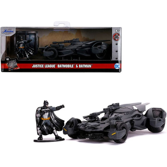 2017 Batmobile with Diecast Batman Figurine "Justice League" (2017) Movie "DC Comics" "Hollywood Rides" Series 1/32 Diecast Model Car by Jada