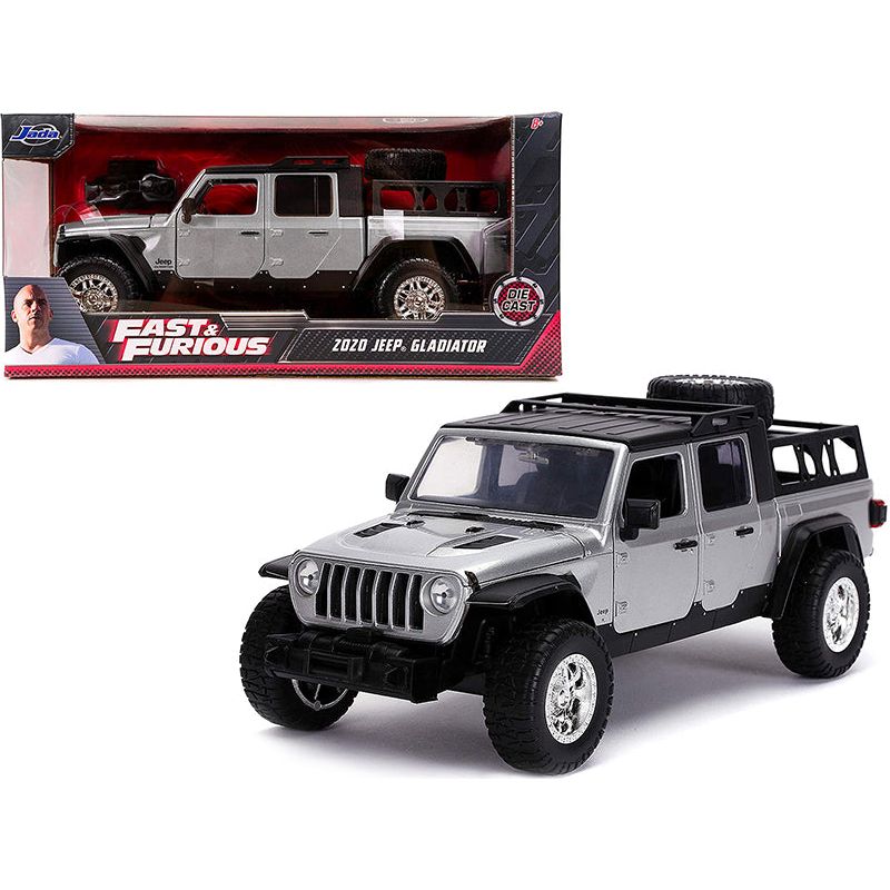 2020 Jeep Gladiator Pickup Truck Silver with Black Top "Fast & Furious" Series 1/24 Diecast Model Car by Jada