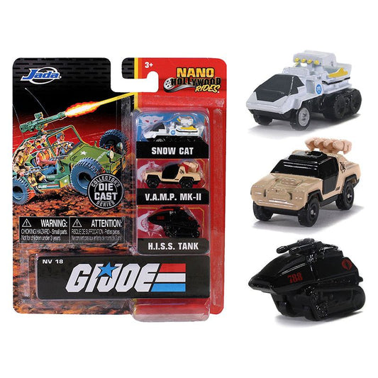 "G.I. Joe" 3 piece Set "Nano Hollywood Rides" Diecast Models by Jada