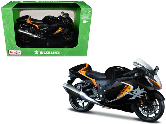 2022 Suzuki Hayabusa Black Metallic 1/12 Diecast Motorcycle Model by Maisto