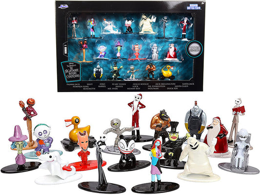 Tim Burton's "The Nightmare Before Christmas" Set of 18 Diecast Figurines "Nano Metalfigs" Series by Jada