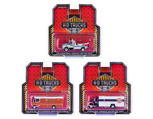 "Heavy Duty H.D. Trucks" Set of 3 pieces Series 25 1/64 Diecast Models by Greenlight