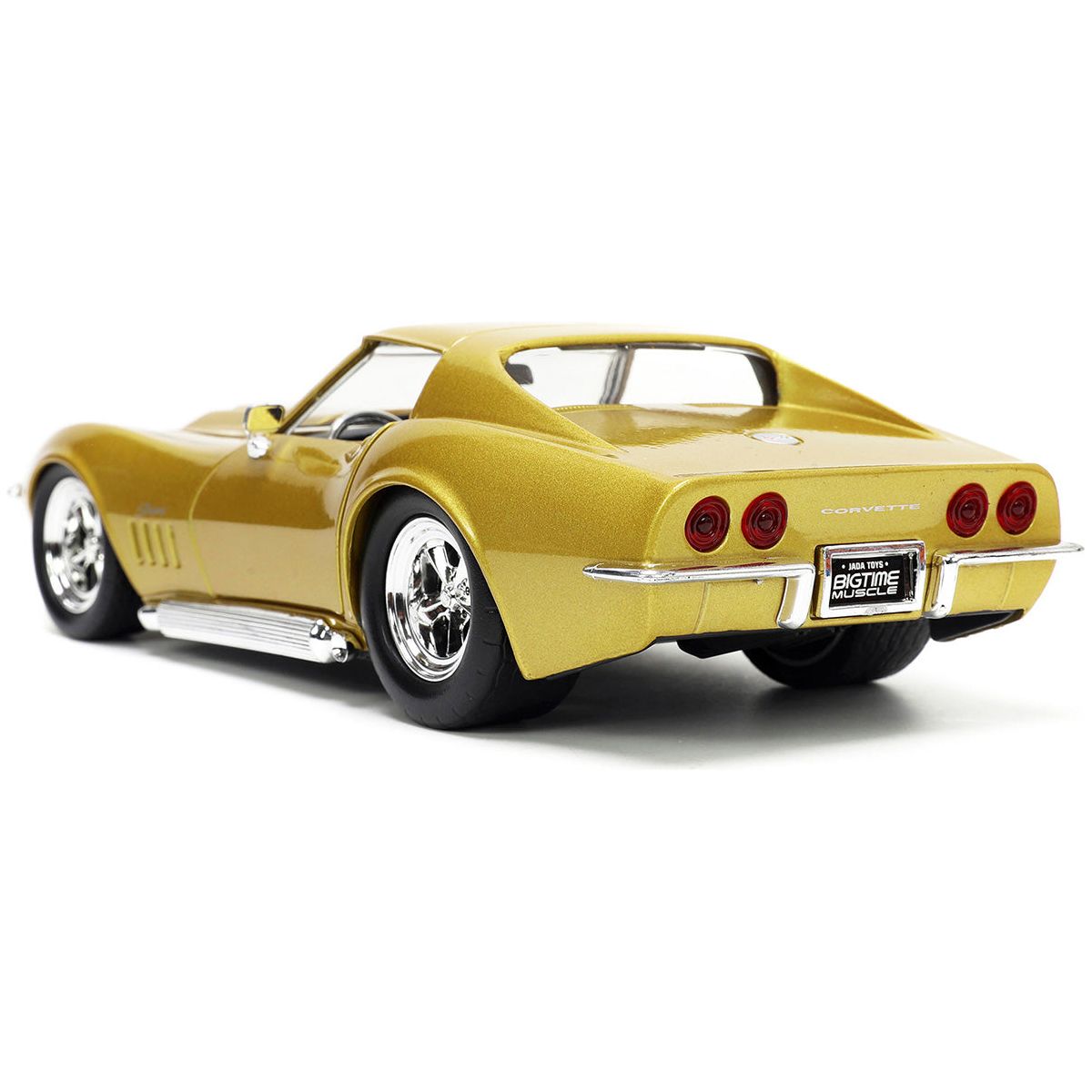 1969 Chevrolet Corvette Stingray ZL-1 Gold Metallic with Black Stripe "Bigtime Muscle" Series 1/24 Diecast Model Car by Jada