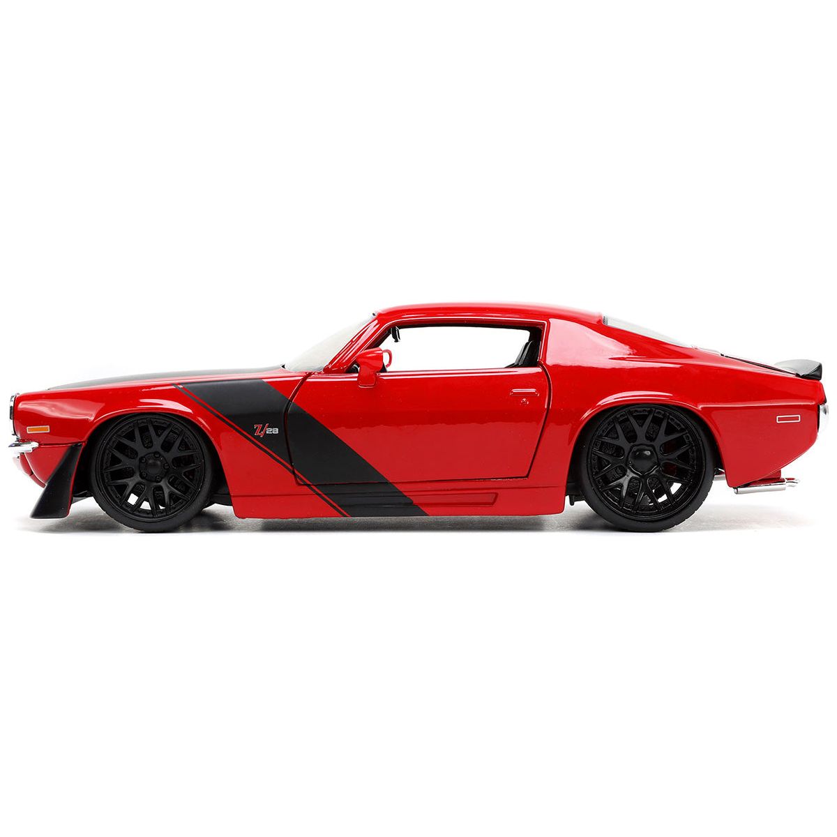 1971 Chevrolet Camaro Z/28 Red with Matt Black Stripes "Bigtime Muscle" Series 1/24 Diecast Model Car by Jada